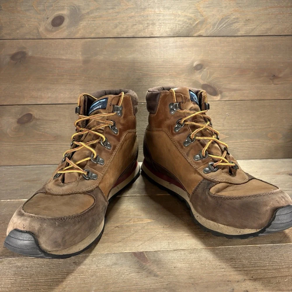 ll bean katahdin mens size 13 shoes brown leather waterproof hiking boots
